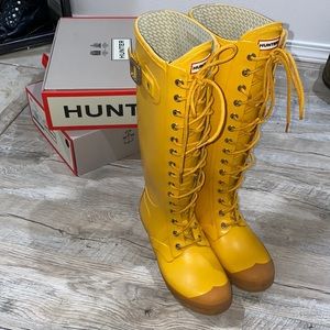 Hunter lace up rain boots